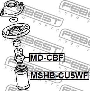 Febest MD-CBF - Отбойник, демпфер амортизатора unicars.by