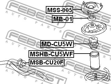 Febest MD-CU5W - Отбойник, демпфер амортизатора unicars.by