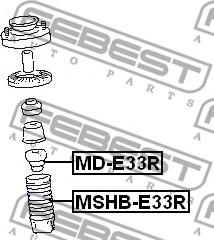 Febest MSHB-E33R - Пыльник амортизатора, защитный колпак unicars.by