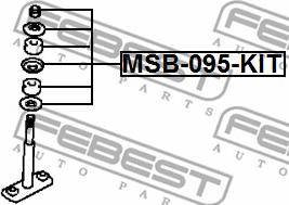 Febest MSB-095-KIT - Ремкомплект, соединительная тяга стабилизатора unicars.by