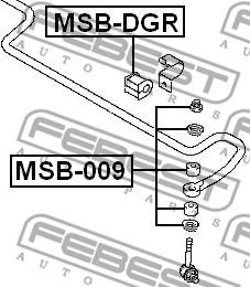 Febest MSB-009 - Ремкомплект, соединительная тяга стабилизатора unicars.by