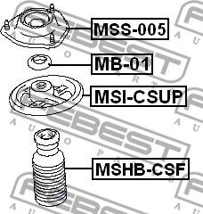 Febest MSHB-CSF - Отбойник, демпфер амортизатора unicars.by