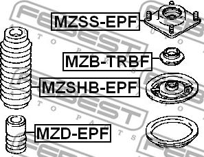 Febest MZD-EPF - Отбойник, демпфер амортизатора unicars.by