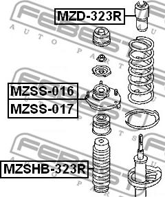 Febest MZSHB-323R - Пыльник амортизатора, защитный колпак unicars.by