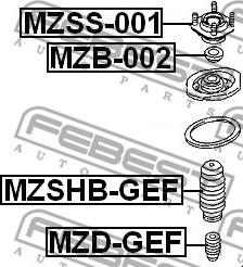 Febest MZSHB-GEF - Пыльник амортизатора, защитный колпак unicars.by