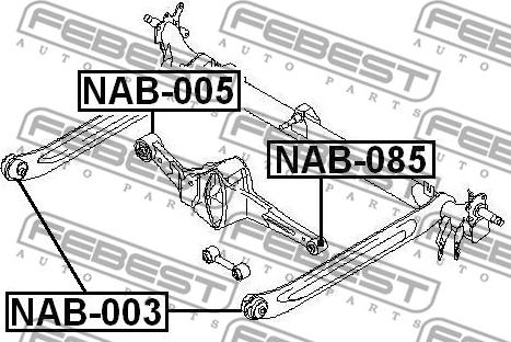 Febest NAB-085 - Сайлентблок, рычаг подвески колеса unicars.by