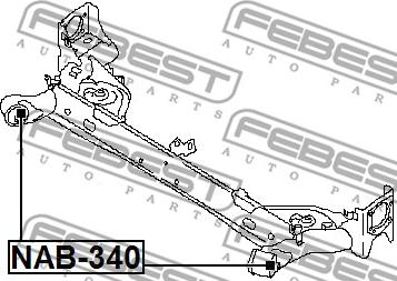 Febest NAB-340 - Сайлентблок балки моста unicars.by