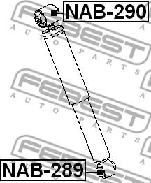 Febest NAB-290 - Сайлентблок, стойка амортизатора unicars.by