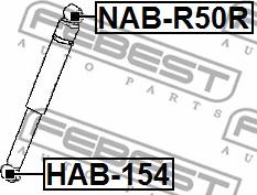 Febest NAB-R50R - Сайлентблок, стойка амортизатора unicars.by