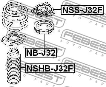 Febest NB-J32 - Подшипник качения, опора стойки амортизатора unicars.by