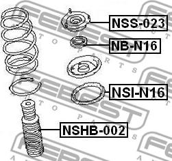 Febest NSHB-002 - Отбойник, демпфер амортизатора unicars.by