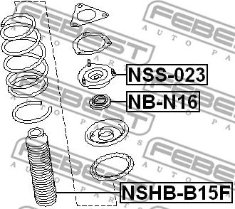 Febest NSHB-B15F - Пылезащитный комплект, амортизатор unicars.by