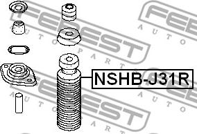 Febest NSHB-J31R - Пыльник амортизатора, защитный колпак unicars.by