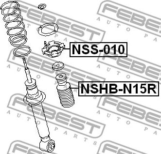 Febest NSHB-N15R - Отбойник, демпфер амортизатора unicars.by