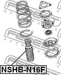 Febest NSHB-N16F - Отбойник, демпфер амортизатора unicars.by