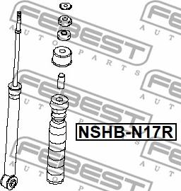 Febest NSHB-N17R - Отбойник, демпфер амортизатора unicars.by