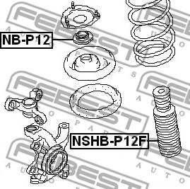 Febest NSHB-P12F - Пыльник амортизатора, защитный колпак unicars.by