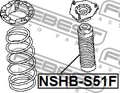 Febest NSHB-S51F - Пылезащитный комплект, амортизатор unicars.by