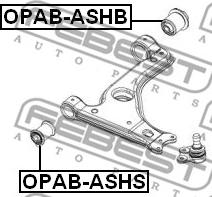 Febest OPAB-ASHB - Сайлентблок, рычаг подвески колеса unicars.by