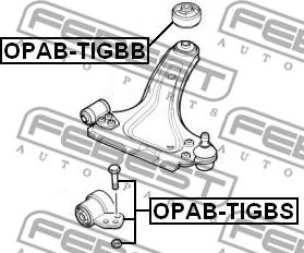 Febest OPAB-TIGBS - Сайлентблок, рычаг подвески колеса unicars.by