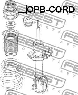 Febest OPB-CORD - Опора стойки амортизатора, подушка unicars.by