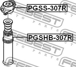 Febest PGSHB-307R - Пылезащитный комплект, амортизатор unicars.by