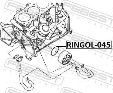 Febest RINGOL-045 - Прокладка, корпус маслянного фильтра unicars.by