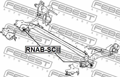 Febest RNAB-SCII - Сайлентблок балки моста unicars.by