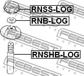 Febest RNSHB-LOG - Отбойник, демпфер амортизатора unicars.by