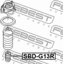 Febest SBD-G13R - Отбойник, демпфер амортизатора unicars.by