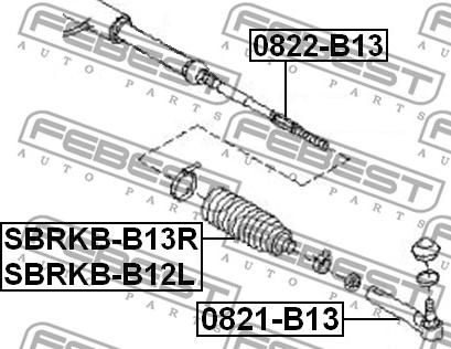 Febest SBRKB-B12L - Пыльник, рулевое управление unicars.by