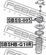 Febest SBSHB-G10R - Пыльник амортизатора, защитный колпак unicars.by