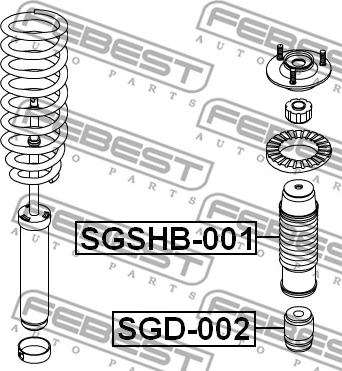 Febest SGD-002 - Отбойник, демпфер амортизатора unicars.by