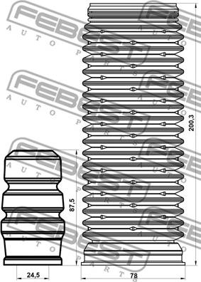 Febest SKSHB-OCTIIF-KIT - Пылезащитный комплект, амортизатор unicars.by