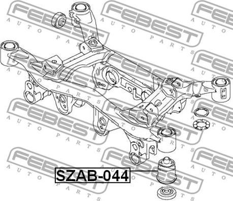 Febest SZAB-044 - Сайлентблок балки моста unicars.by