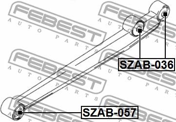 Febest SZAB-057 - Сайлентблок, рычаг подвески колеса unicars.by