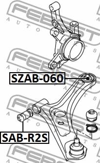 Febest SZAB-060 - Сайлентблок, рычаг подвески колеса unicars.by