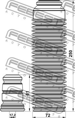 Febest SZSHB-RW415F-KIT - Пылезащитный комплект, амортизатор unicars.by