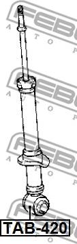 Febest TAB-420 - Сайлентблок, стойка амортизатора unicars.by