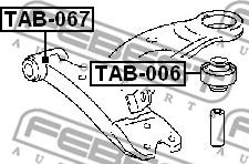 Febest TAB-067 - Сайлентблок, рычаг подвески колеса unicars.by