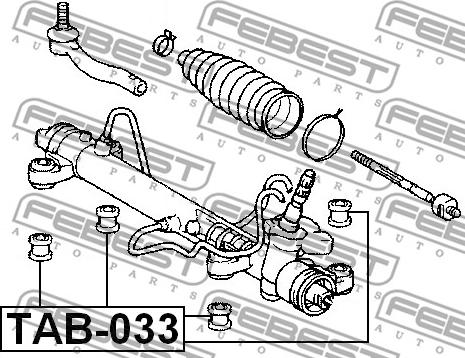 Febest TAB-033 - Подвеска, рулевое управление unicars.by