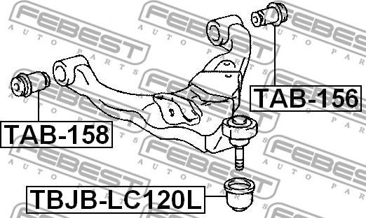 Febest TBJB-LC120L - Пыльник шаровой опоры unicars.by