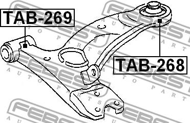 Febest TAB-269 - Сайлентблок, рычаг подвески колеса unicars.by