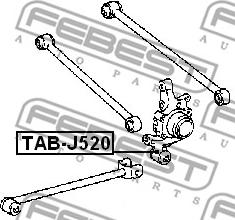 Febest TAB-J520 - Сайлентблок, рычаг подвески колеса unicars.by