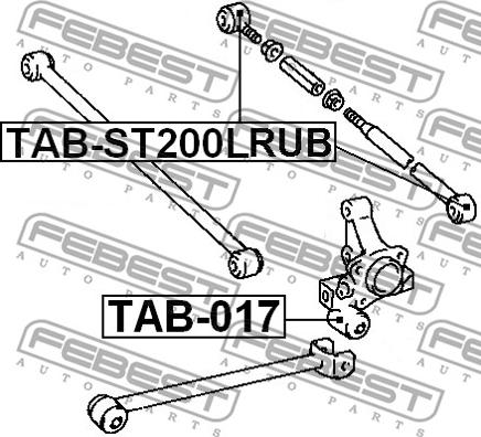 Febest TAB-ST200LRUB - Сайлентблок, рычаг подвески колеса unicars.by