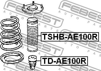 Febest TSHB-AE100R - Пыльник амортизатора, защитный колпак unicars.by