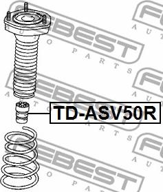 Febest TD-ASV50R - Отбойник, демпфер амортизатора unicars.by