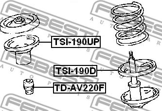 Febest TD-AV220F - Отбойник, демпфер амортизатора unicars.by