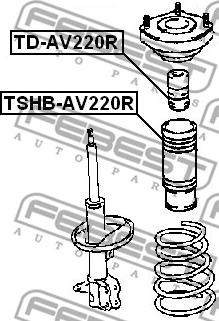 Febest TD-AV220R - Отбойник, демпфер амортизатора unicars.by