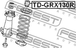 Febest TD-GRX130R - Отбойник, демпфер амортизатора unicars.by